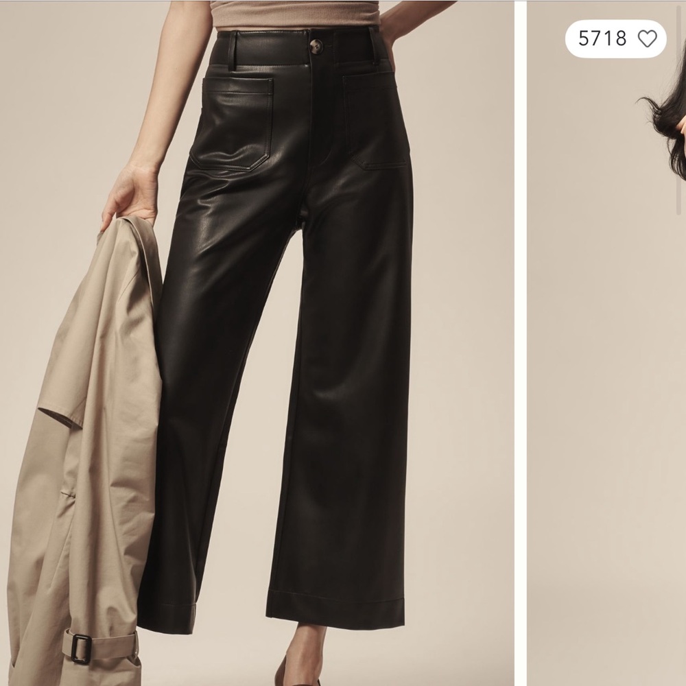 The Colette Cropped Wide-Leg Pants by Maeve